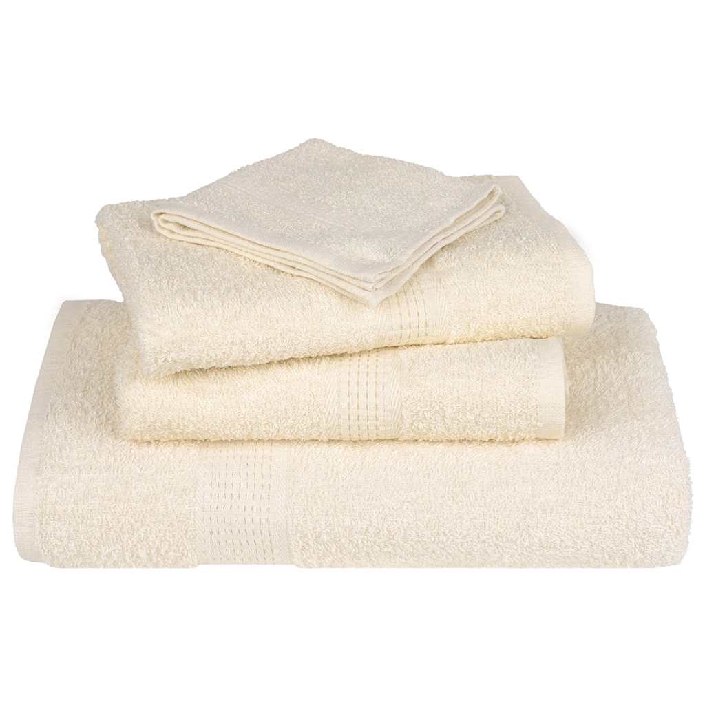 Douchehanddoeken FROGN 4 st 70x140 cm 360 g/m² crème is nu te koop bij PeponiXL, paradijselijk wonen!