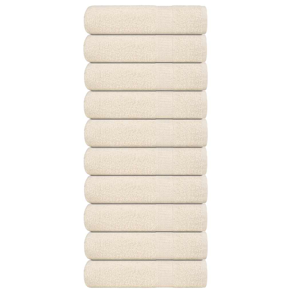 Douchehanddoeken FROGN 10 st 70x140 cm 360 g/m² crème is nu te koop bij PeponiXL, paradijselijk wonen!
