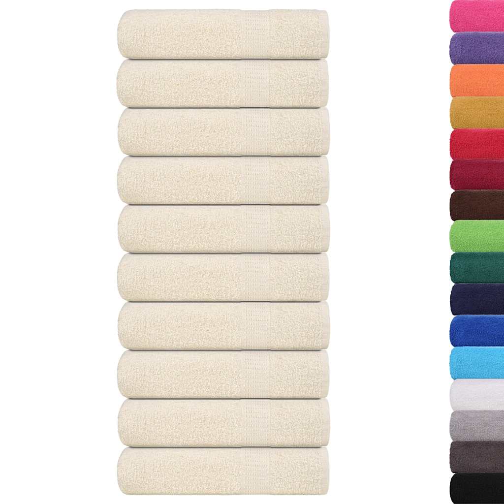 Douchehanddoeken FROGN 10 st 70x140 cm 360 g/m² crème is nu te koop bij PeponiXL, paradijselijk wonen!