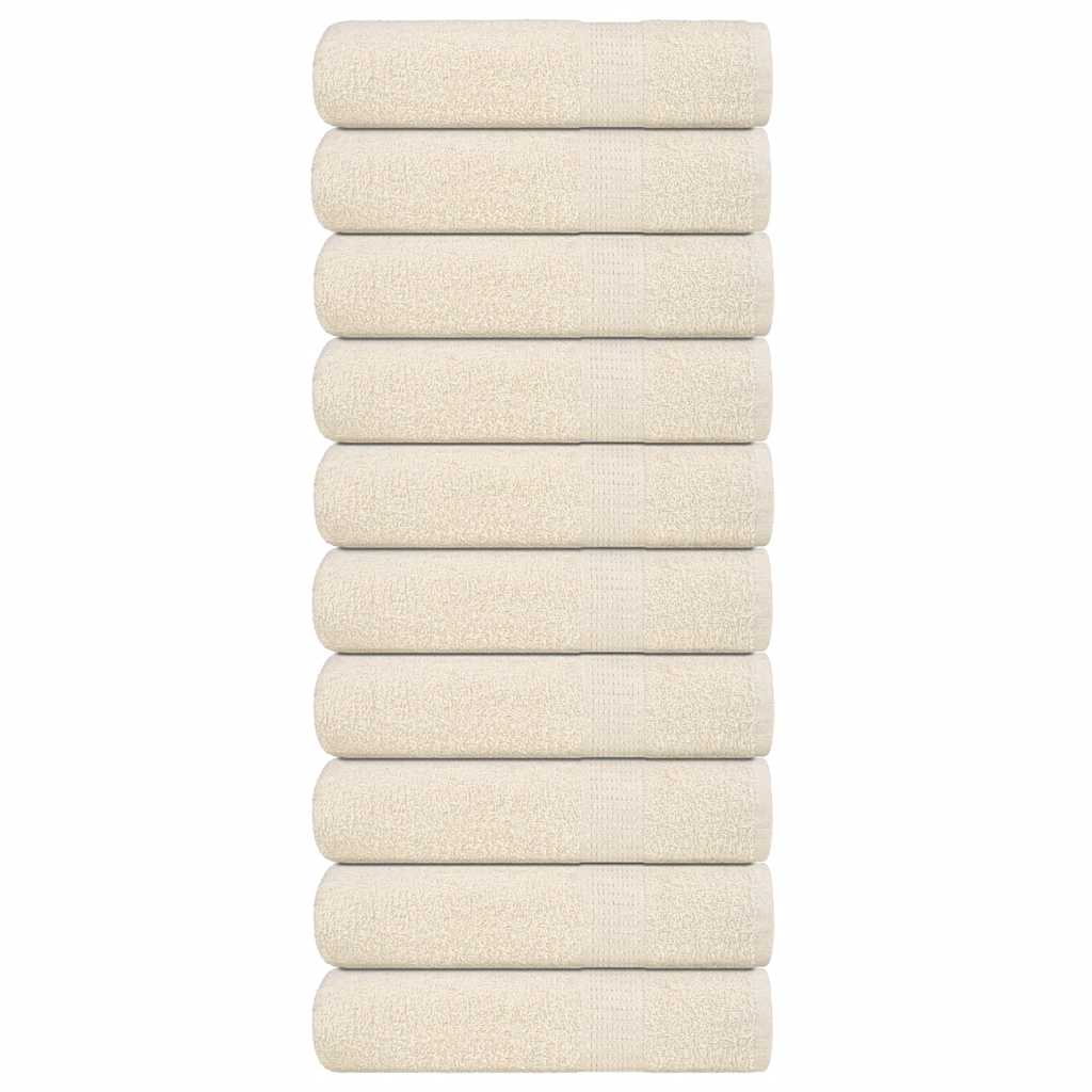 Badhanddoeken FROGN 10 st 100x150 cm 360 g/m² crème is nu te koop bij PeponiXL, paradijselijk wonen!