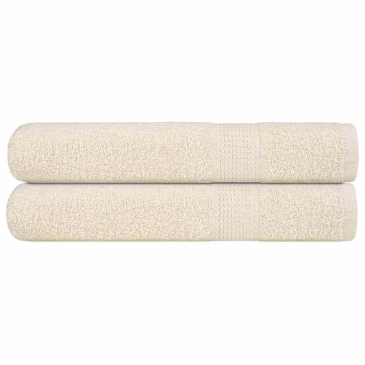 Handdoeken FROGN 2 st 100x200 cm 360 g/m² crème is nu te koop bij PeponiXL, paradijselijk wonen!