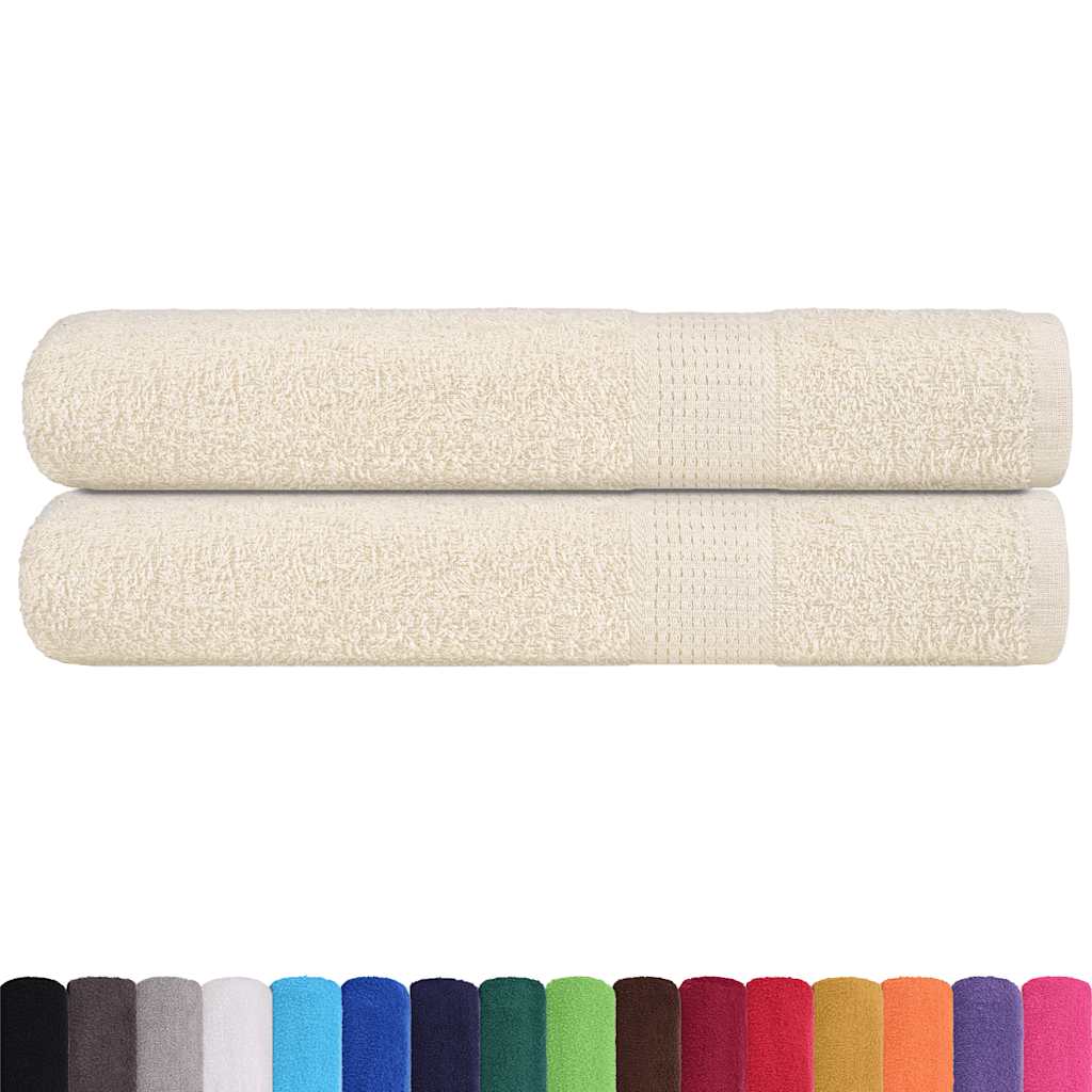 Handdoeken FROGN 2 st 100x200 cm 360 g/m² crème is nu te koop bij PeponiXL, paradijselijk wonen!