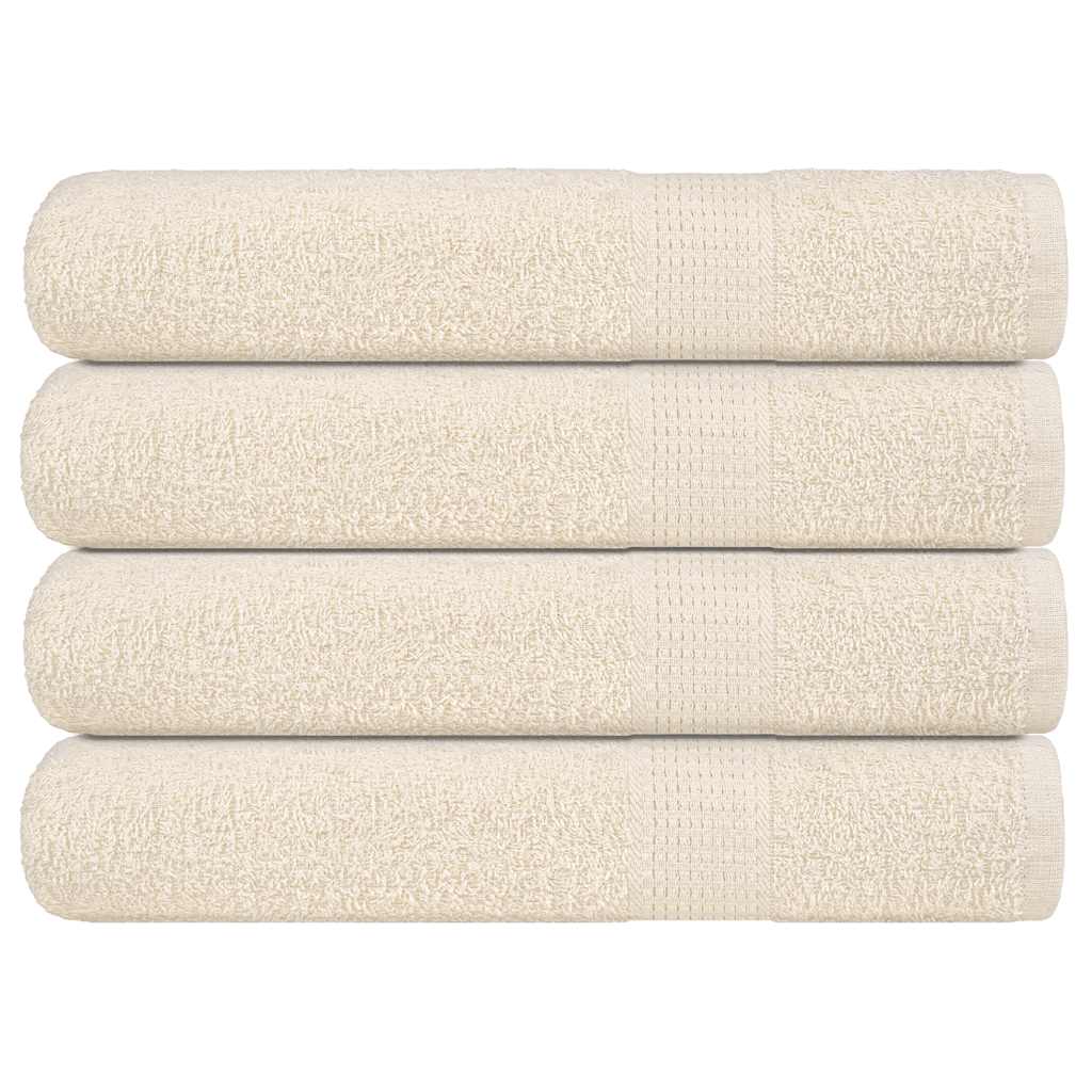Handdoeken FROGN 4 st 100x200 cm 360 g/m² crème is nu te koop bij PeponiXL, paradijselijk wonen!