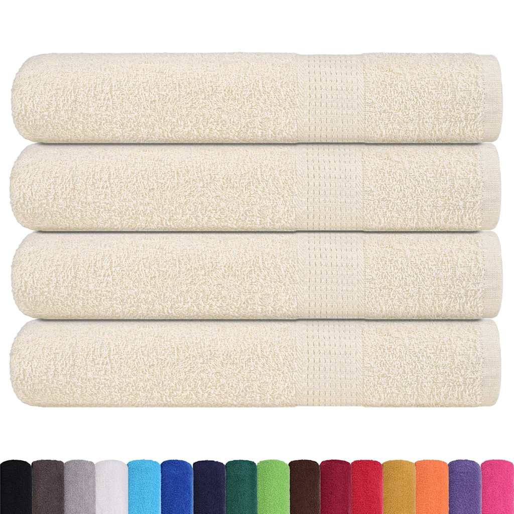 Handdoeken FROGN 4 st 100x200 cm 360 g/m² crème is nu te koop bij PeponiXL, paradijselijk wonen!