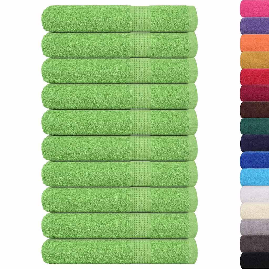 Handdoeken FROGN 10 st 100x200 cm 360 g/m² appelgroen is nu te koop bij PeponiXL, paradijselijk wonen!