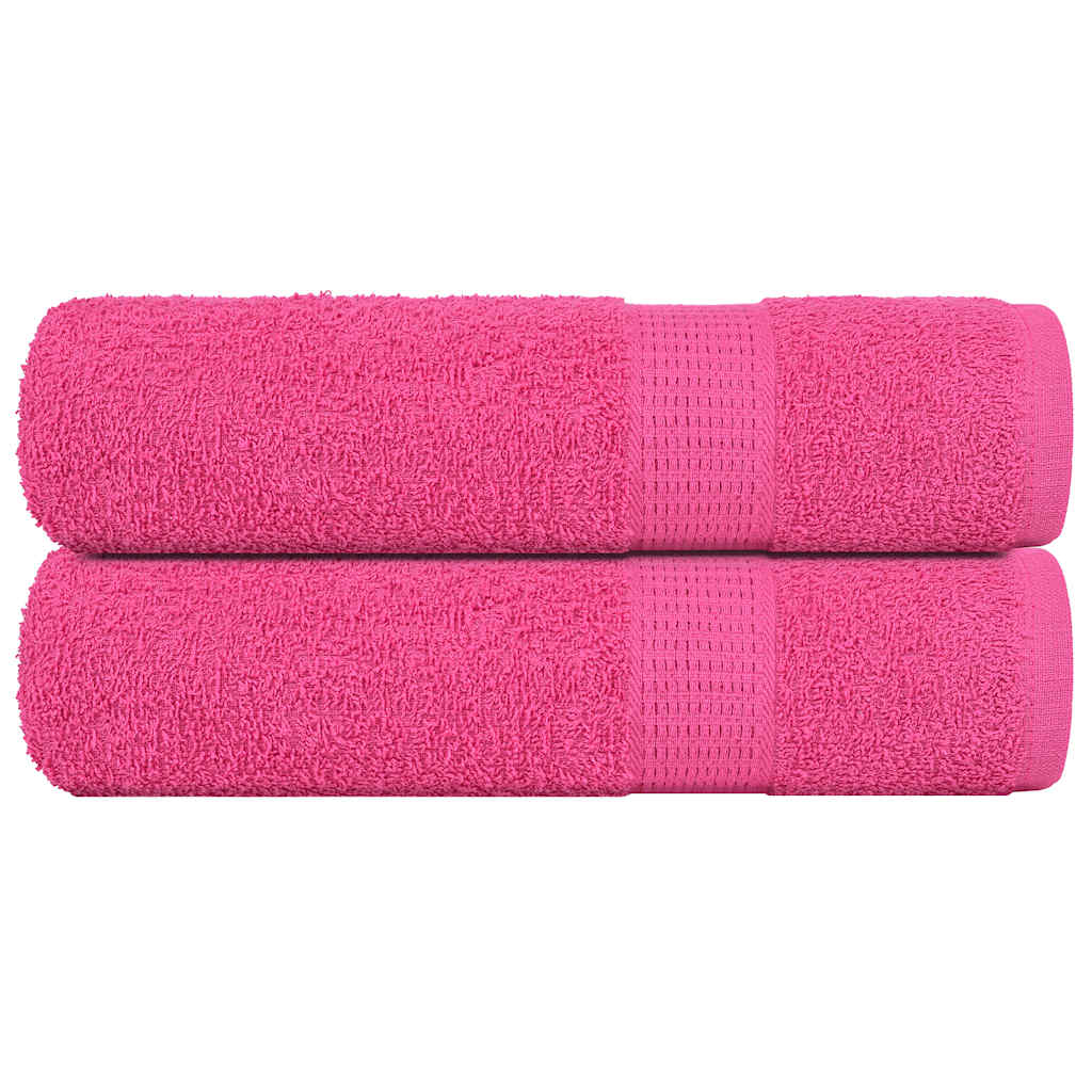 Handdoeken FROGN 2 st 50x100 cm 360 g/m² roze is nu te koop bij PeponiXL, paradijselijk wonen!