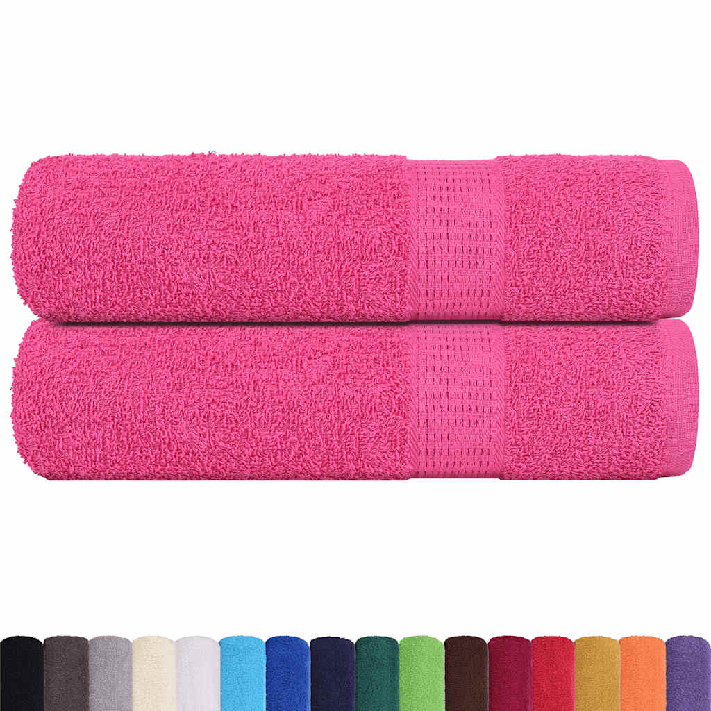 Handdoeken FROGN 2 st 50x100 cm 360 g/m² roze is nu te koop bij PeponiXL, paradijselijk wonen!
