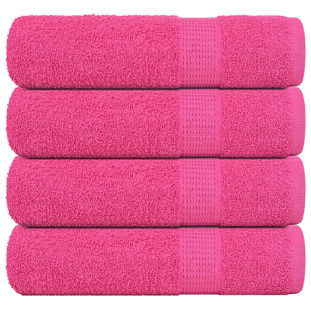 Douchehanddoeken FROGN 4 st 70x140 cm 360 g/m² roze is nu te koop bij PeponiXL, paradijselijk wonen!