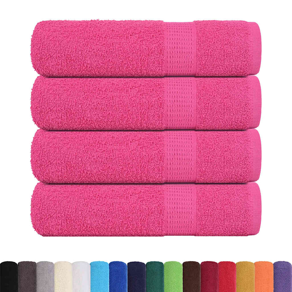 Douchehanddoeken FROGN 4 st 70x140 cm 360 g/m² roze is nu te koop bij PeponiXL, paradijselijk wonen!