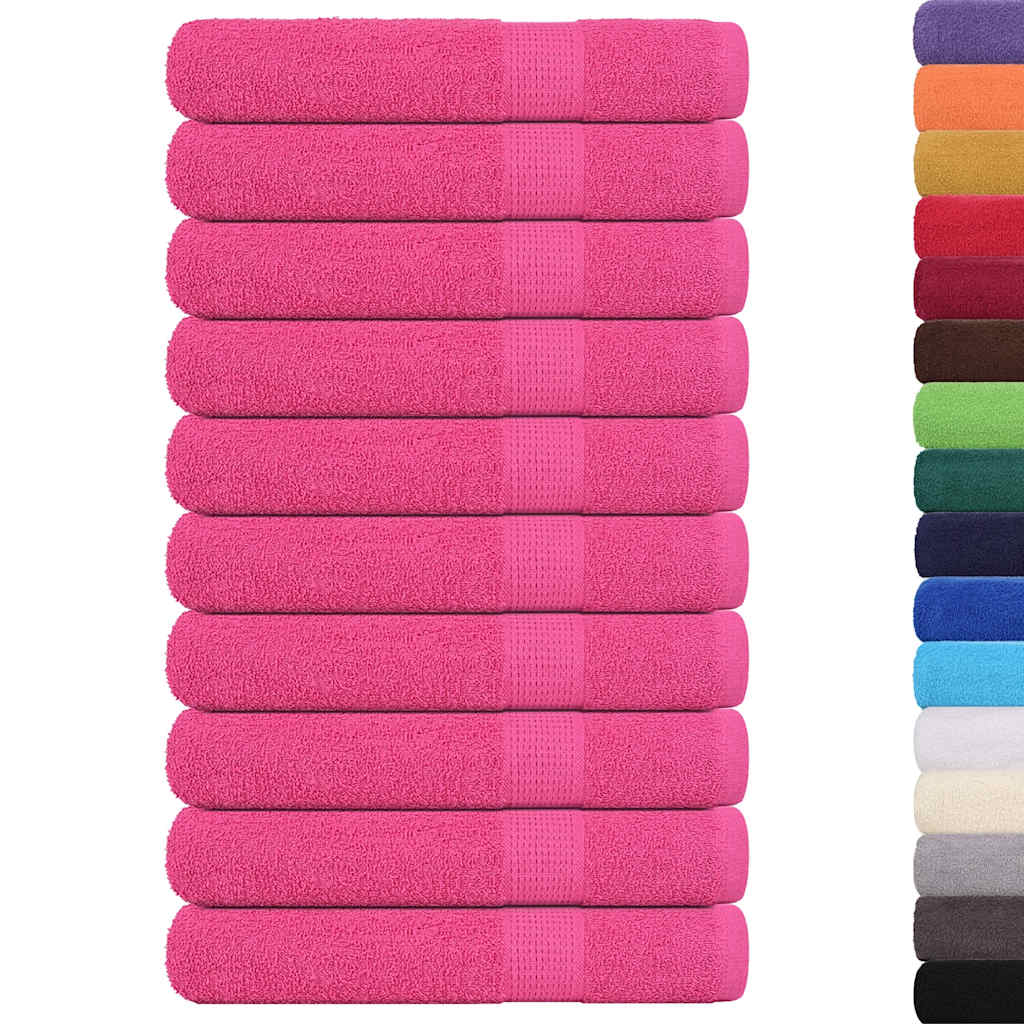 Handdoeken FROGN 10 st 100x200 cm 360 g/m² roze is nu te koop bij PeponiXL, paradijselijk wonen!