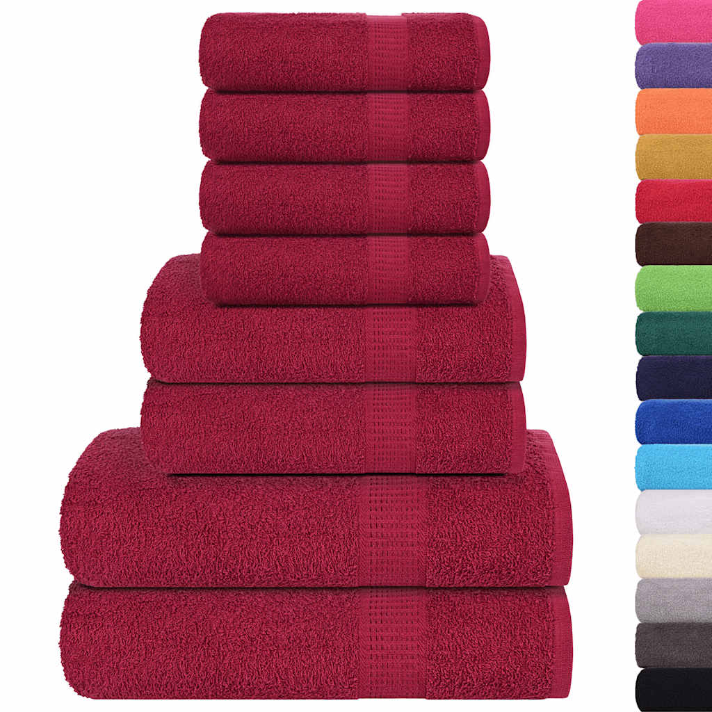 8-delige Handdoekenset FROGN 360 g/m² bordeaux is nu te koop bij PeponiXL, paradijselijk wonen!