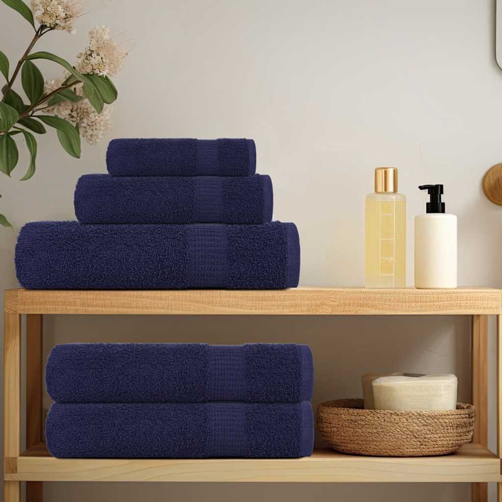 8-delige Handdoekenset FROGN 360 g/m² marineblauw is nu te koop bij PeponiXL, paradijselijk wonen!