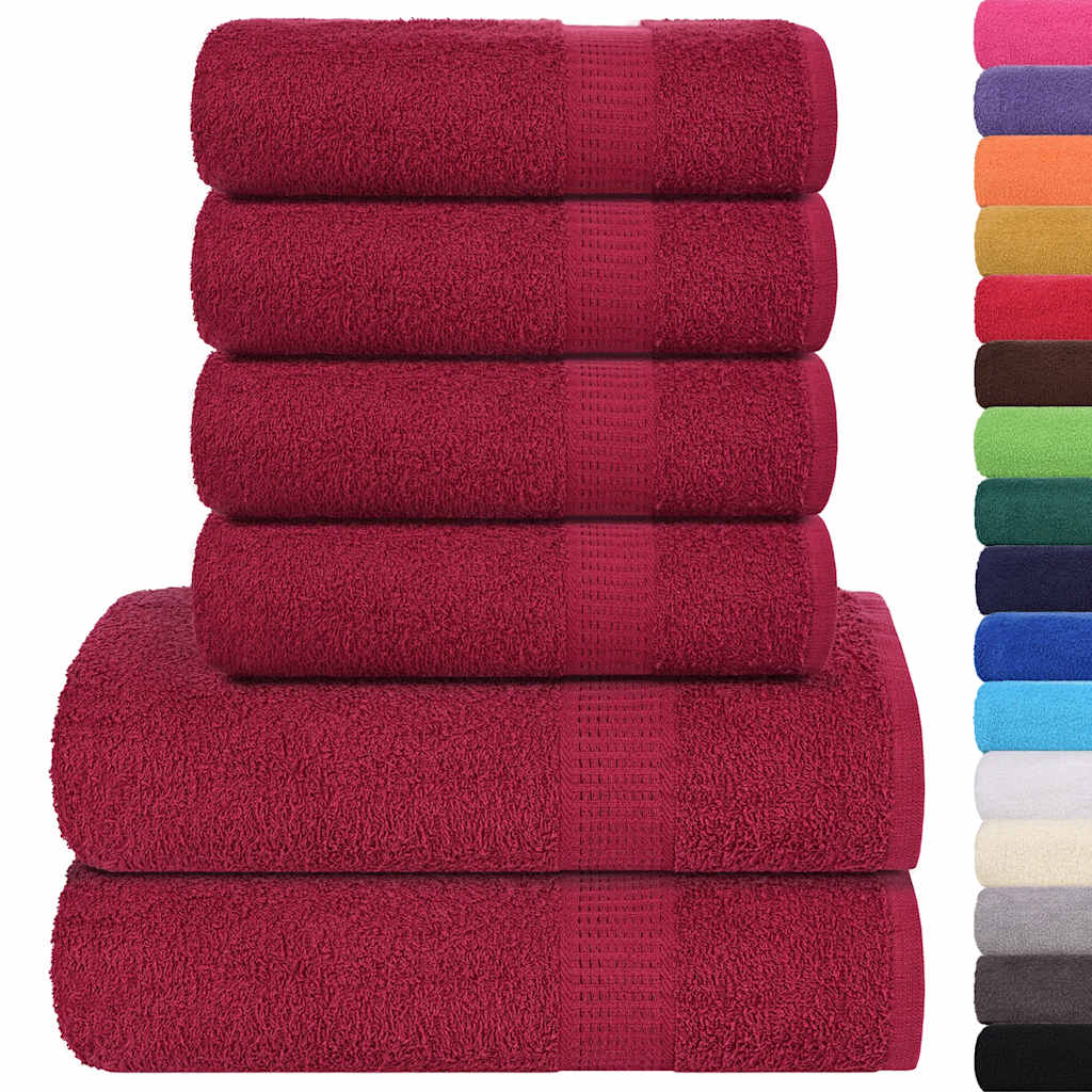 6-delige Handdoekenset FROGN 360 g/m² bordeaux is nu te koop bij PeponiXL, paradijselijk wonen!