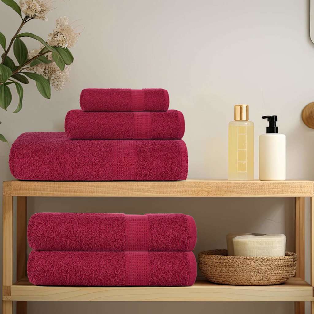 6-delige Handdoekenset FROGN 360 g/m² bordeaux is nu te koop bij PeponiXL, paradijselijk wonen!