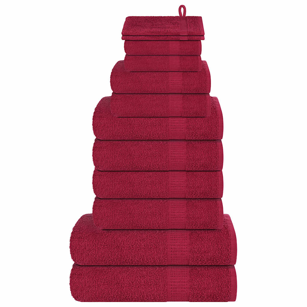 12-delige Handdoekenset FROGN 360 g/m² bordeaux is nu te koop bij PeponiXL, paradijselijk wonen!
