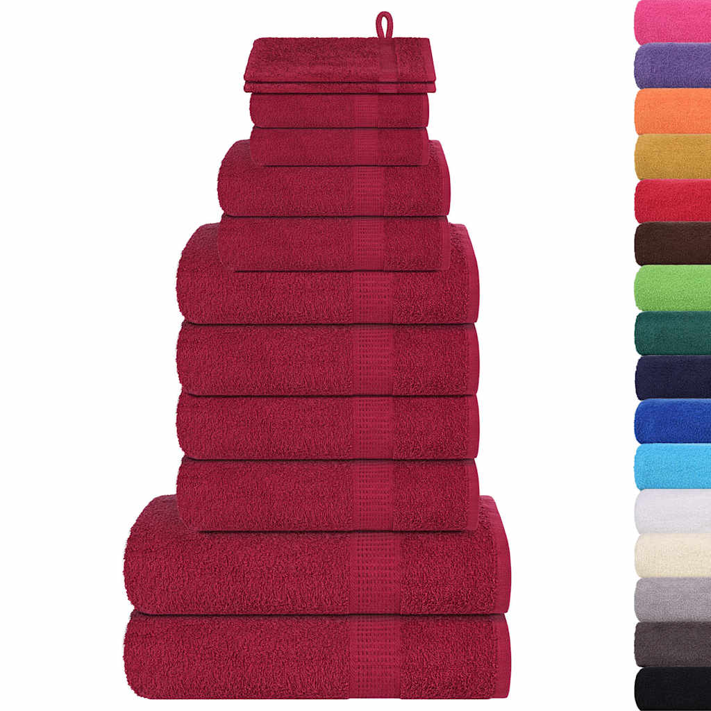 12-delige Handdoekenset FROGN 360 g/m² bordeaux is nu te koop bij PeponiXL, paradijselijk wonen!