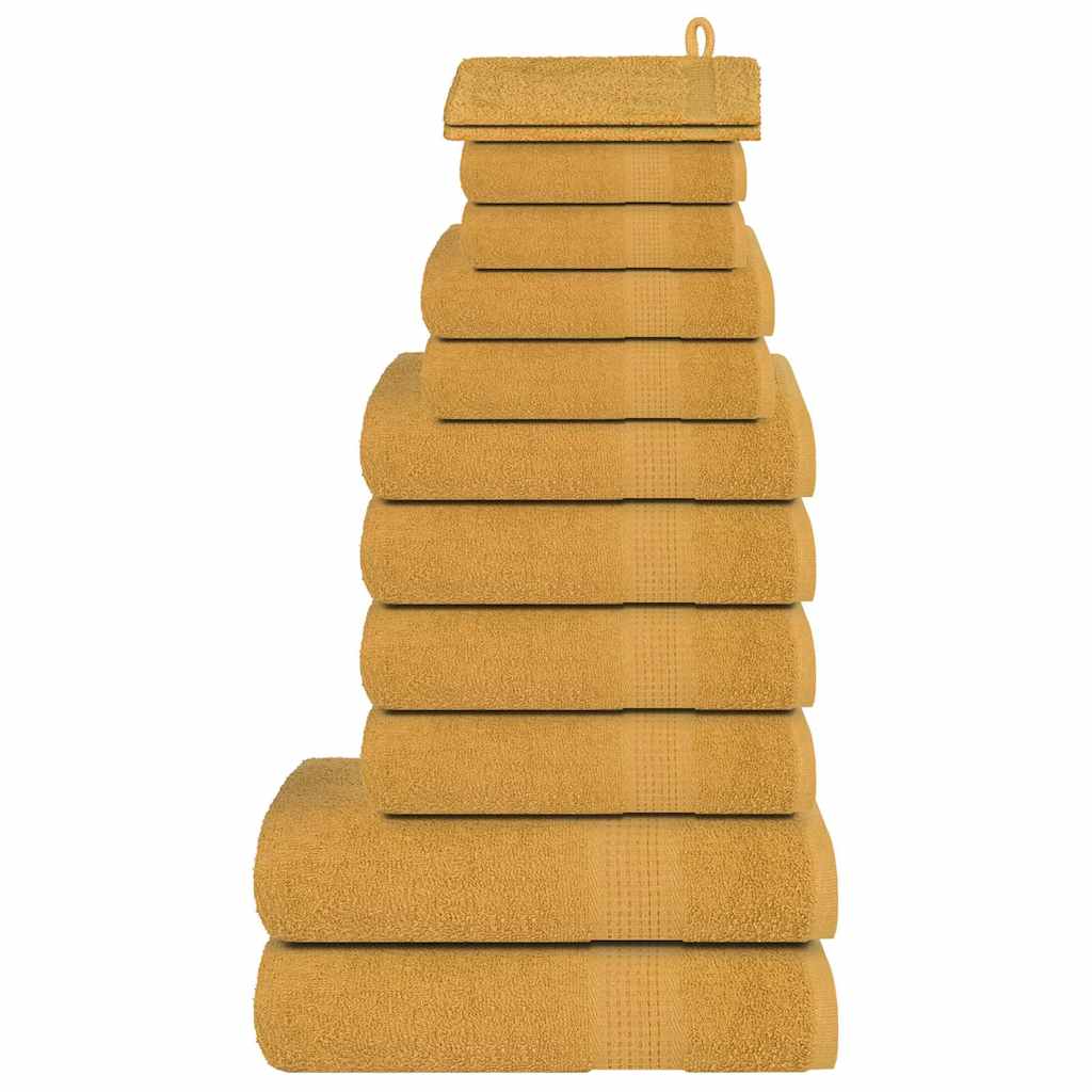 12-delige Handdoekenset FROGN 360 g/m² goud is nu te koop bij PeponiXL, paradijselijk wonen!