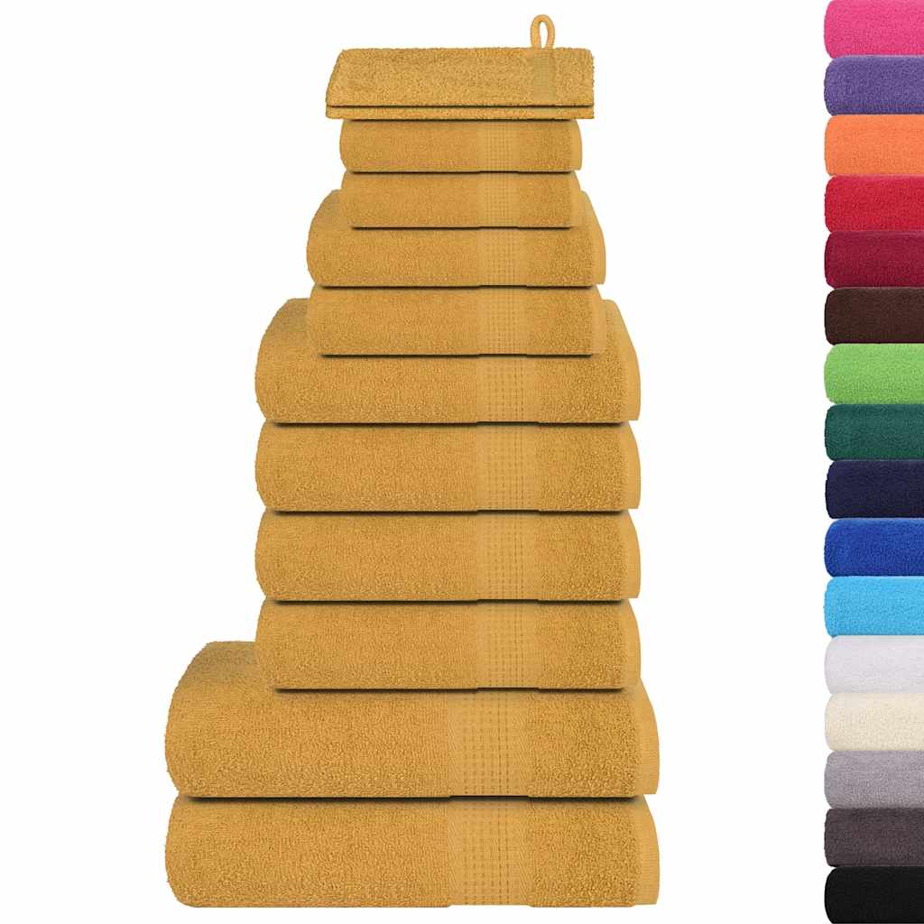 12-delige Handdoekenset FROGN 360 g/m² goud is nu te koop bij PeponiXL, paradijselijk wonen!