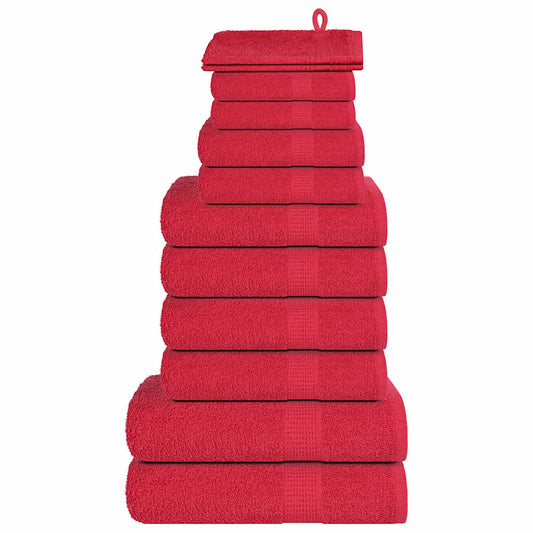 12-delige Handdoekenset FROGN 360 g/m² rood is nu te koop bij PeponiXL, paradijselijk wonen!