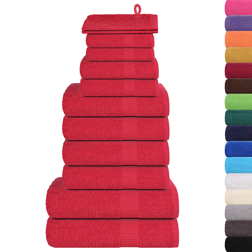 12-delige Handdoekenset FROGN 360 g/m² rood is nu te koop bij PeponiXL, paradijselijk wonen!