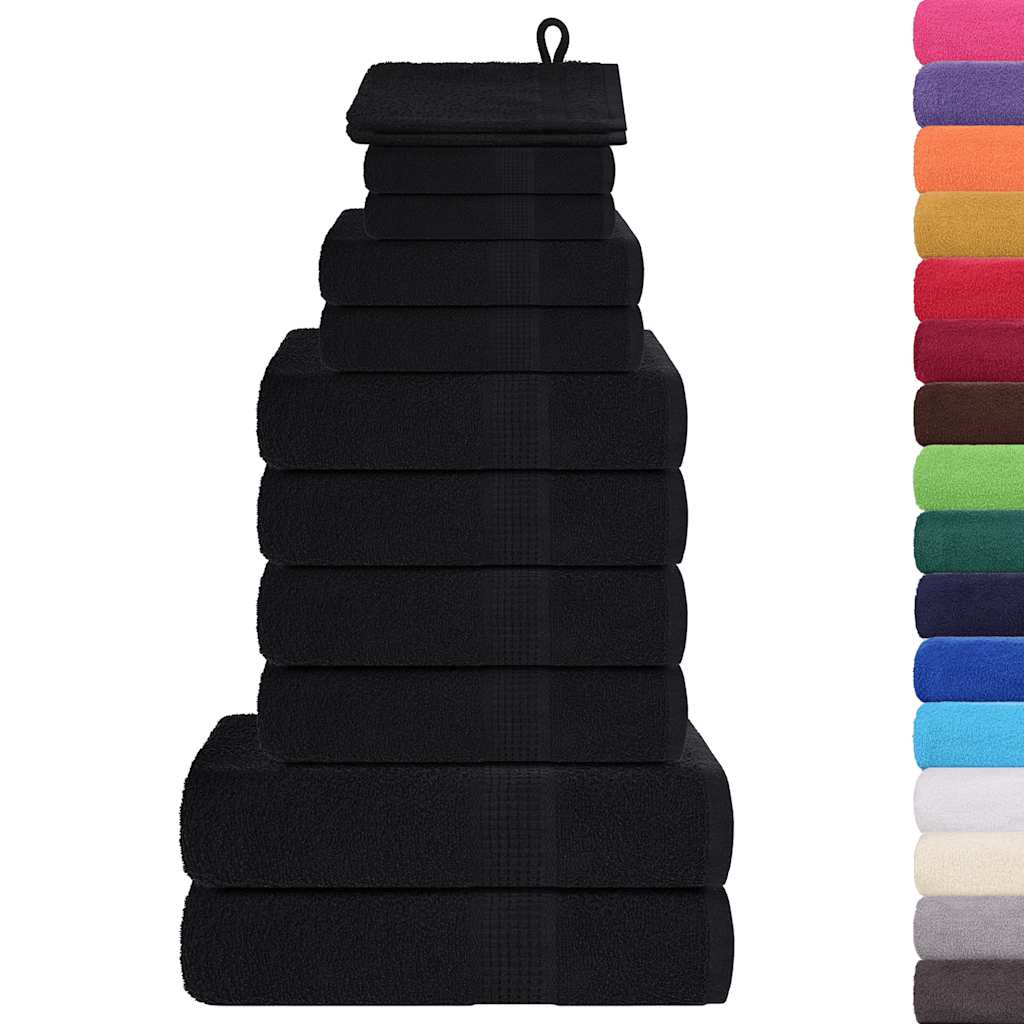 12-delige Handdoekenset FROGN 360 g/m² zwart is nu te koop bij PeponiXL, paradijselijk wonen!