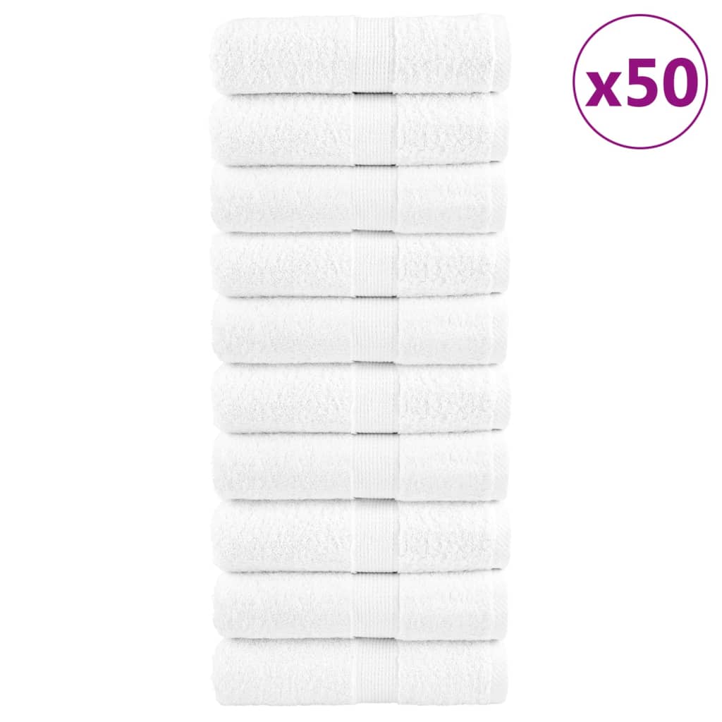 Premium washandjes SOLUND 50 stuks 30x30 cm 600 g/m² wit is nu te koop bij PeponiXL, paradijselijk wonen!