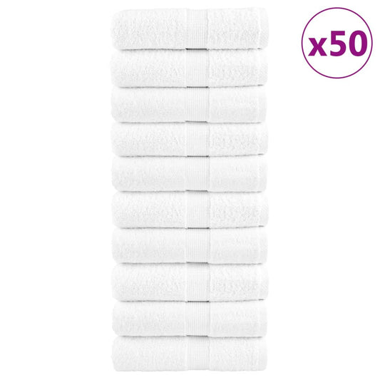 Premium washandjes SOLUND 50 stuks 30x30 cm 600 g/m² wit is nu te koop bij PeponiXL, paradijselijk wonen!