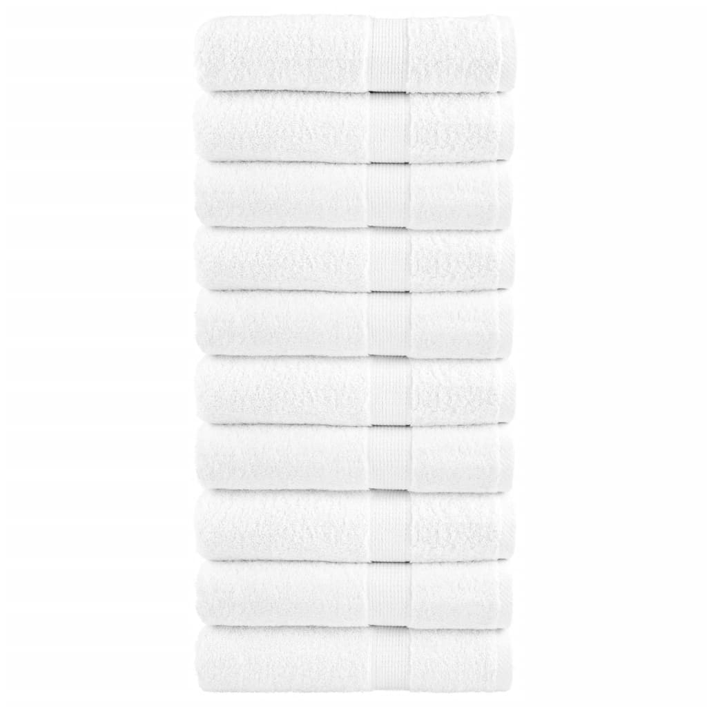 Badhanddoeken SOLUND 10 st 600 g/m² 100x150 cm wit is nu te koop bij PeponiXL, paradijselijk wonen!