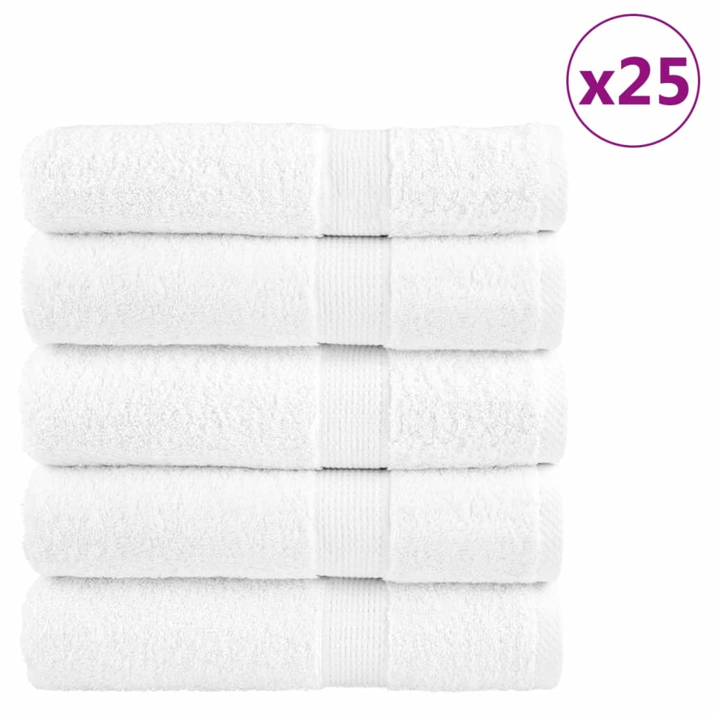 Badhanddoeken SOLUND 25 st 600 g/m² 100x150 cm wit is nu te koop bij PeponiXL, paradijselijk wonen!