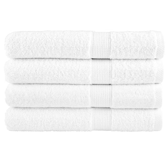 Handdoeken SOLUND 4 st 600 g/m² 100x200 cm wit is nu te koop bij PeponiXL, paradijselijk wonen!