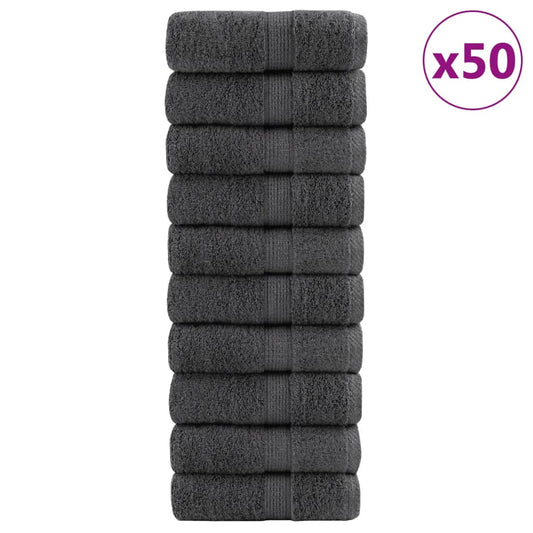 Premium washandjes SOLUND 50 stuks antraciet 30x30cm 600 g/m² is nu te koop bij PeponiXL, paradijselijk wonen!