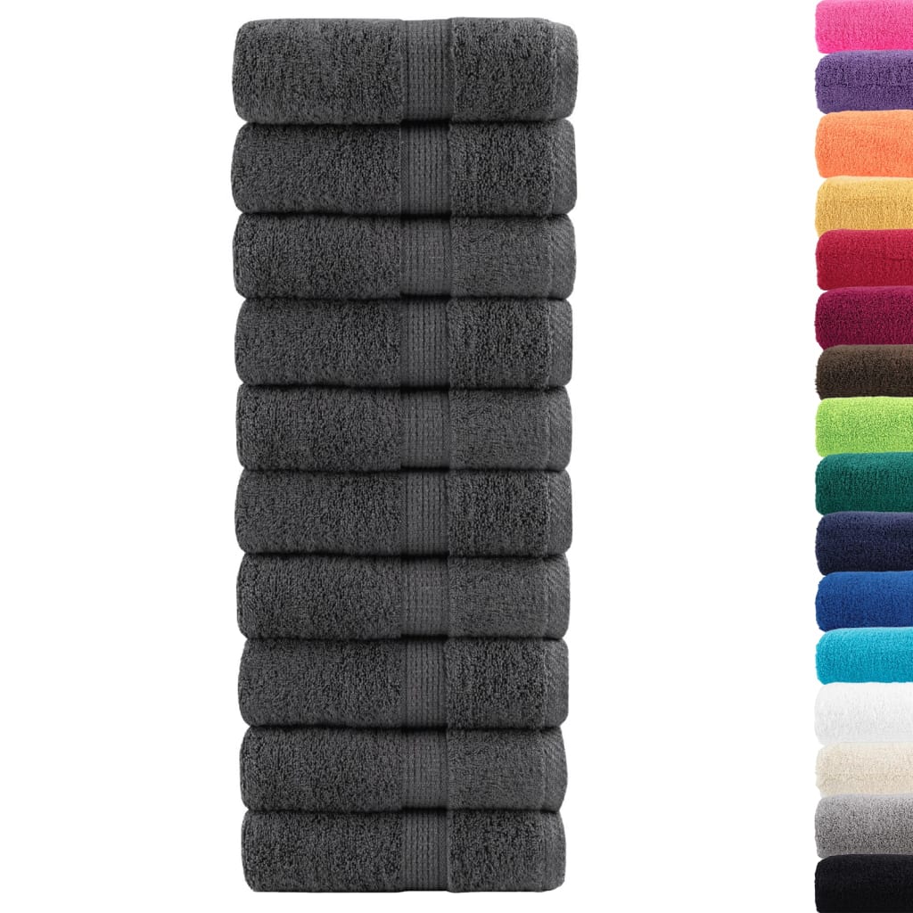 Premium washandjes SOLUND 50 stuks antraciet 30x30cm 600 g/m² is nu te koop bij PeponiXL, paradijselijk wonen!