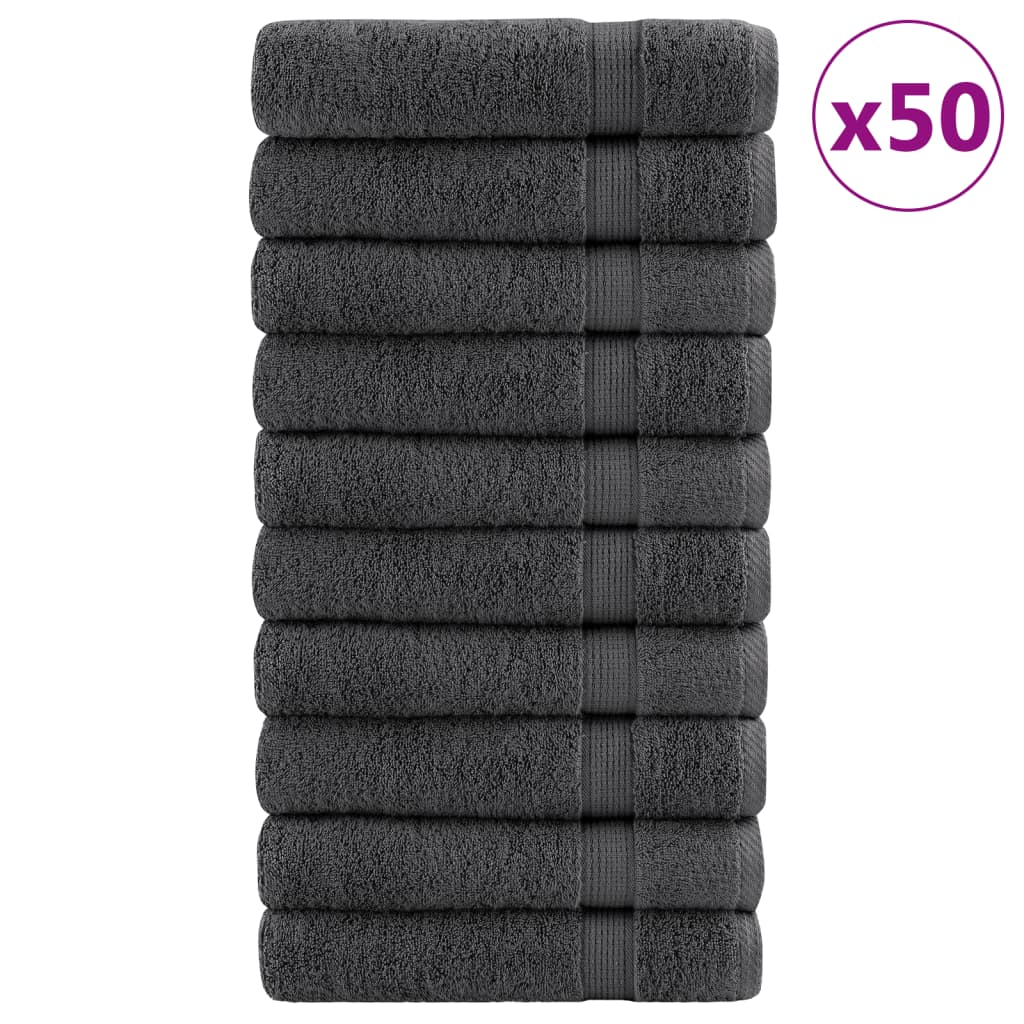 Handdoeken SOLUND 50 st 600 g/m² 50x100 cm antracietkleur is nu te koop bij PeponiXL, paradijselijk wonen!