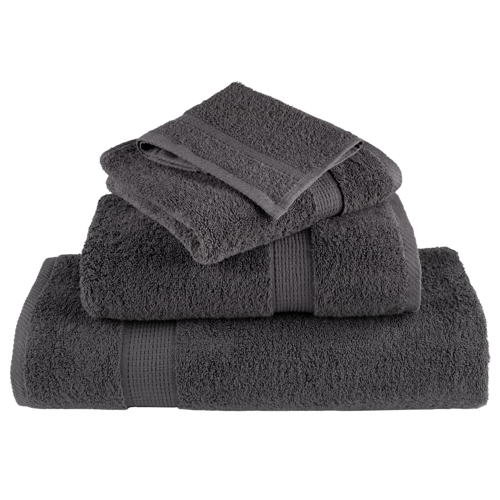 Handdoeken SOLUND 50 st 600 g/m² 50x100 cm antracietkleur is nu te koop bij PeponiXL, paradijselijk wonen!