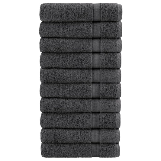 Handdoeken SOLUND 10 st 600 g/m² 100x150 cm antracietkleur is nu te koop bij PeponiXL, paradijselijk wonen!