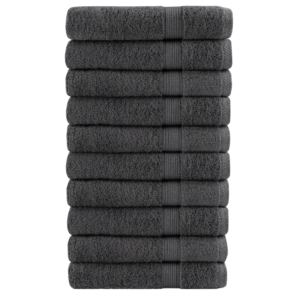 Handdoeken SOLUND 10 st 600 g/m² 100x200 cm antracietkleur is nu te koop bij PeponiXL, paradijselijk wonen!