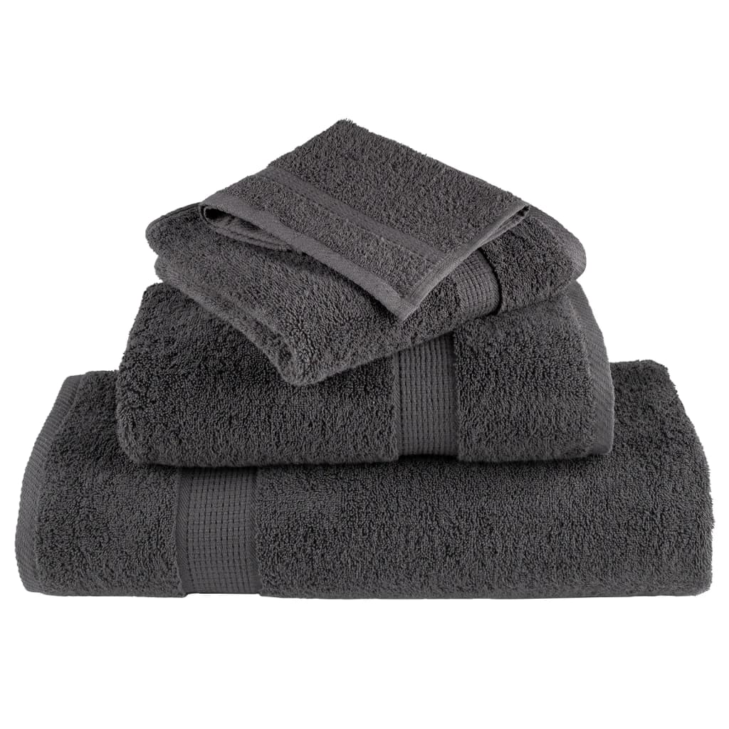 Handdoeken SOLUND 10 st 600 g/m² 100x200 cm antracietkleur is nu te koop bij PeponiXL, paradijselijk wonen!