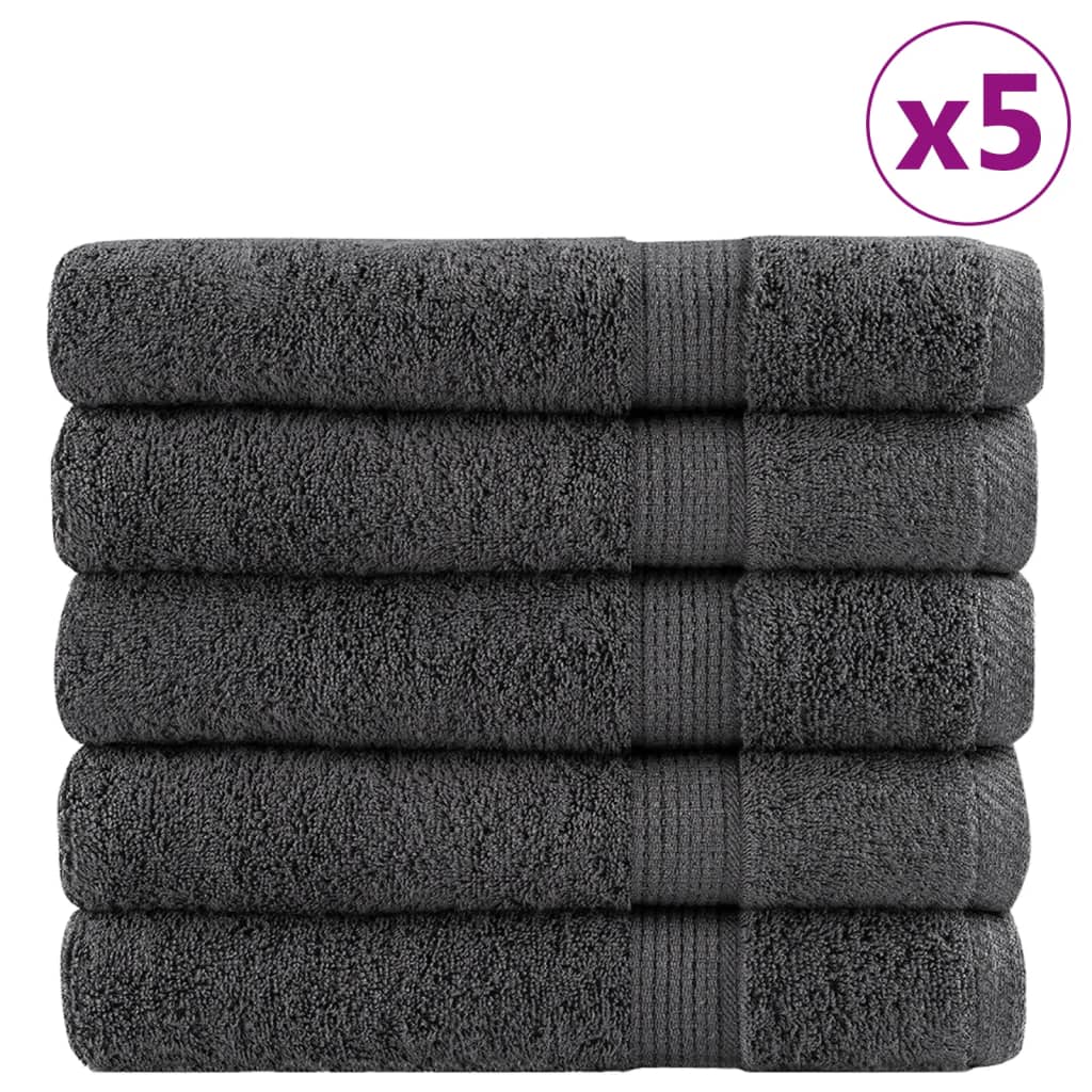 Handdoeken SOLUND 25 st 600 g/m² 30x50 cm antracietkleur is nu te koop bij PeponiXL, paradijselijk wonen!