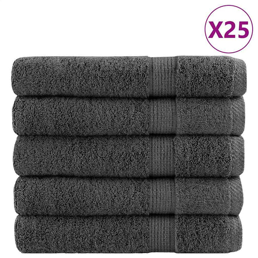 Handdoeken SOLUND 25 st 600 g/m² 30x50 cm antracietkleur is nu te koop bij PeponiXL, paradijselijk wonen!