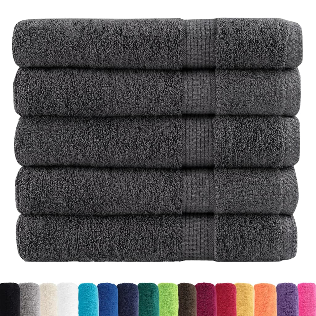 Handdoeken SOLUND 25 st 600 g/m² 30x50 cm antracietkleur is nu te koop bij PeponiXL, paradijselijk wonen!