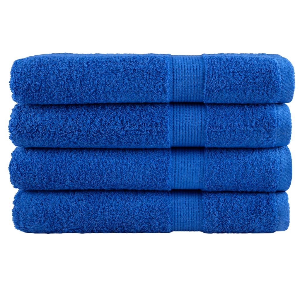 Handdoeken SOLUND 4 st 600 g/m² 100x200 cm blauw is nu te koop bij PeponiXL, paradijselijk wonen!