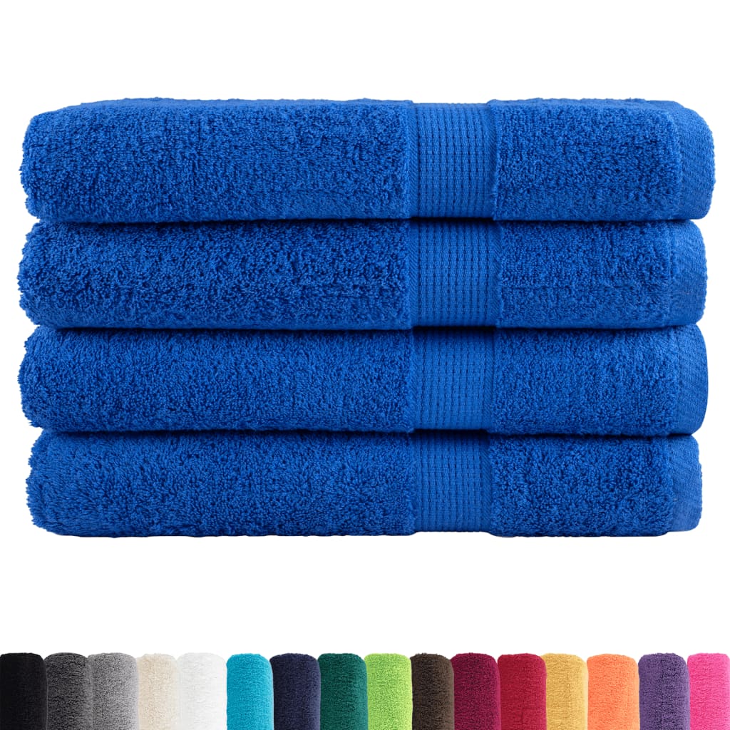 Handdoeken SOLUND 4 st 600 g/m² 100x200 cm blauw is nu te koop bij PeponiXL, paradijselijk wonen!