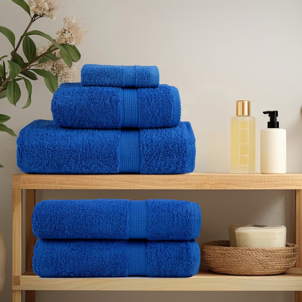Handdoeken SOLUND 4 st 600 g/m² 100x200 cm blauw is nu te koop bij PeponiXL, paradijselijk wonen!