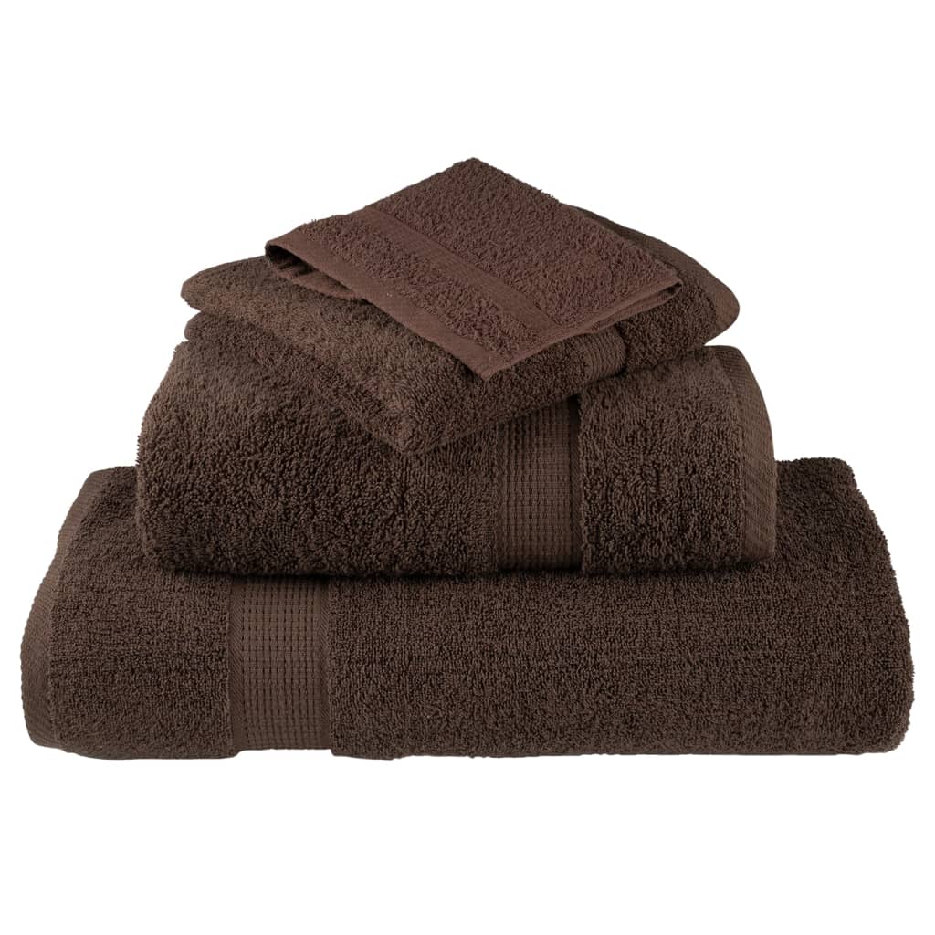 Badhanddoeken SOLUND 10 st 600 g/m² 70x140 cm bruin is nu te koop bij PeponiXL, paradijselijk wonen!