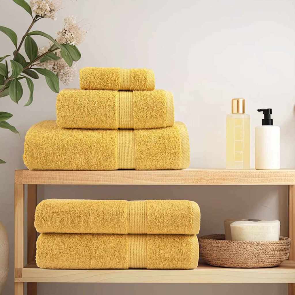 Gastendoek SOLUND 4 pcs Goud 15 x 21 cm 550 gsm is nu te koop bij PeponiXL, paradijselijk wonen!