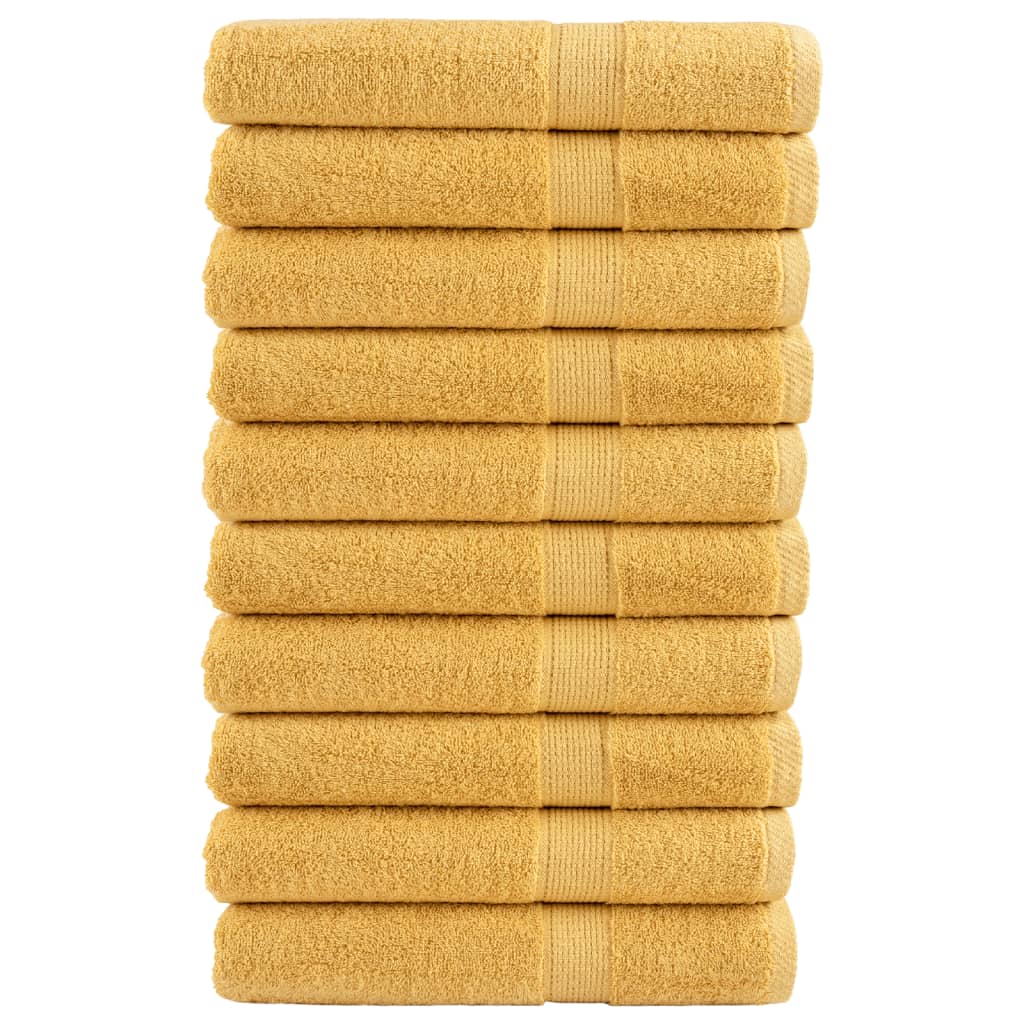 Saunadoeken SOLUND 10 st 600 g/m² 80x200 cm goudkleurig is nu te koop bij PeponiXL, paradijselijk wonen!