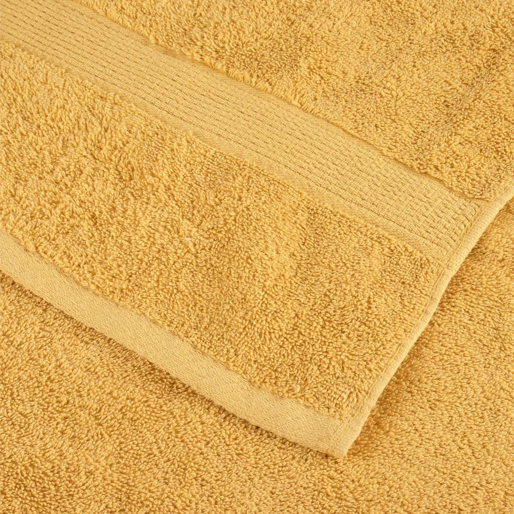 Handdoeken SOLUND 10 st 600 g/m² 100x200 cm goudkleurig is nu te koop bij PeponiXL, paradijselijk wonen!
