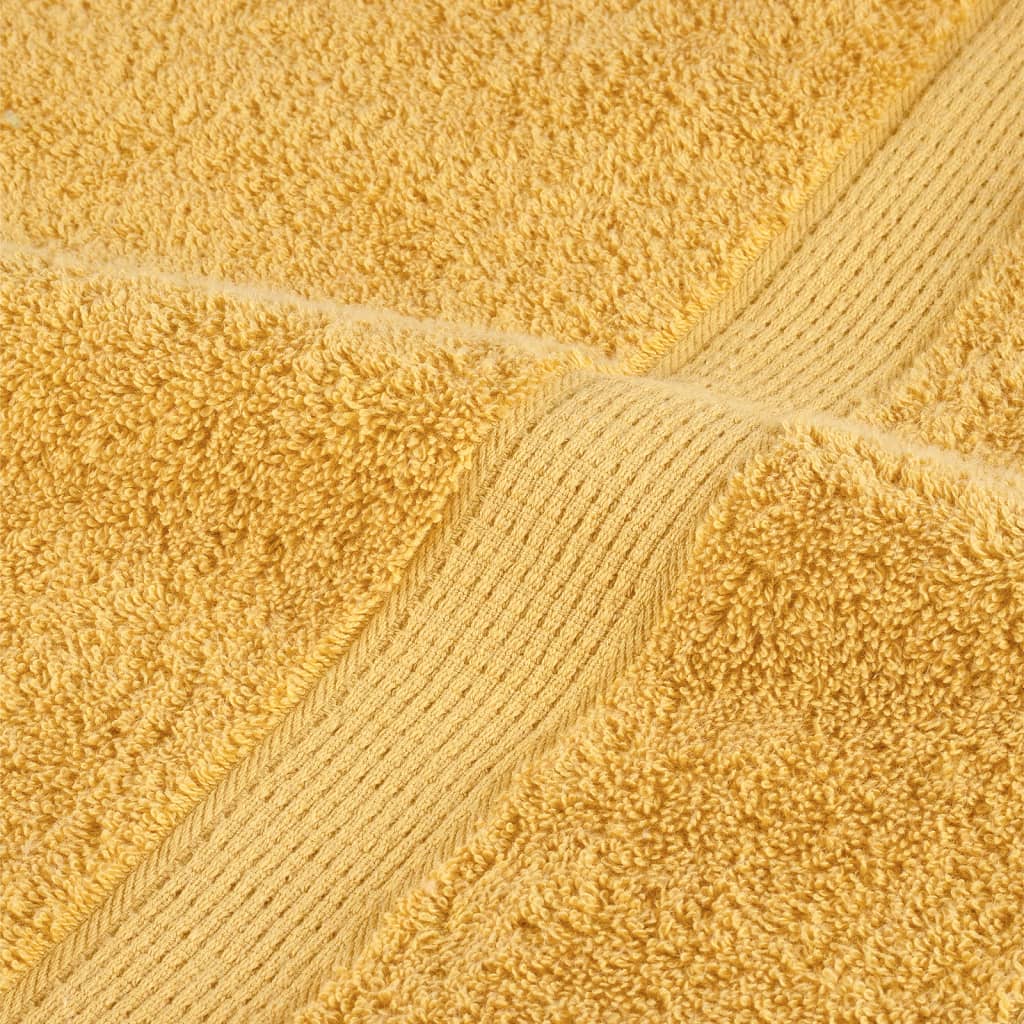 Handdoeken SOLUND 10 st 600 g/m² 100x200 cm goudkleurig is nu te koop bij PeponiXL, paradijselijk wonen!