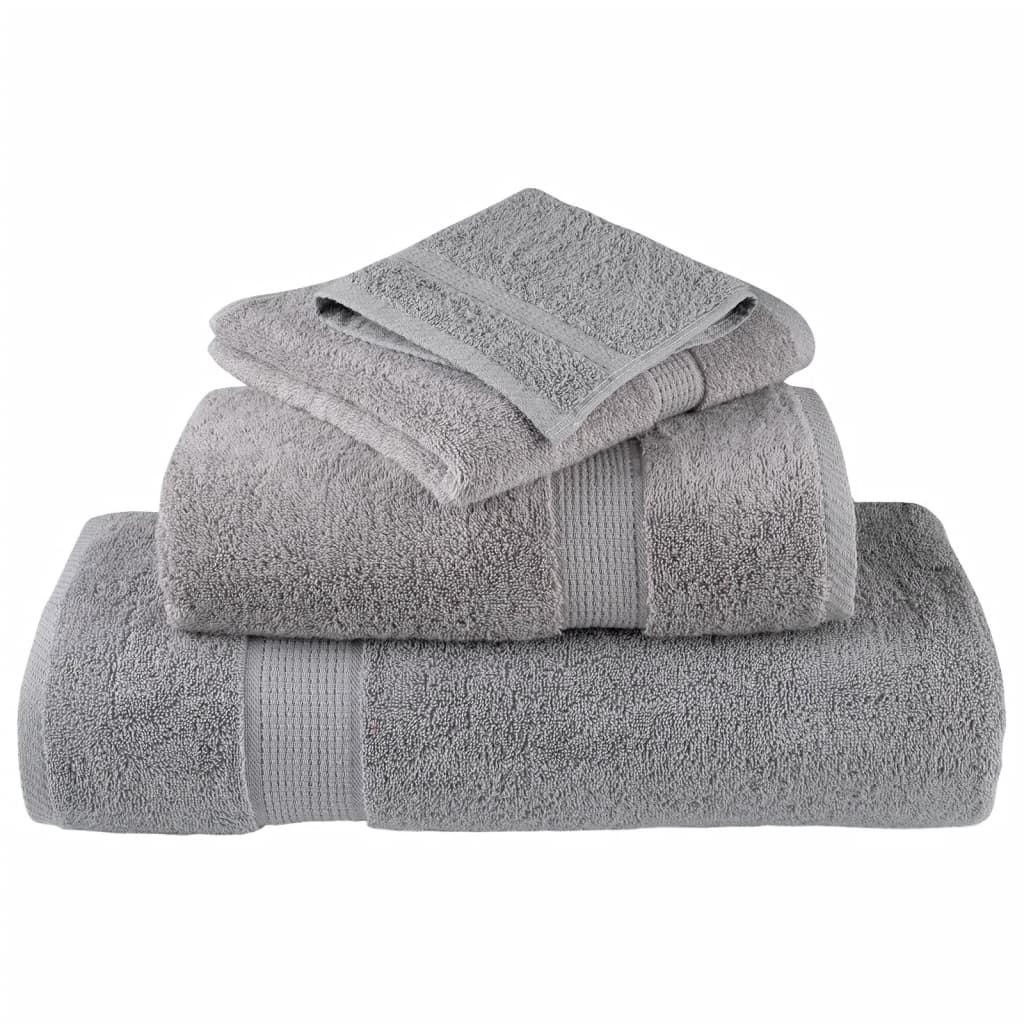 Badhanddoeken SOLUND 10 st 600 g/m² 100x150 cm grijs is nu te koop bij PeponiXL, paradijselijk wonen!
