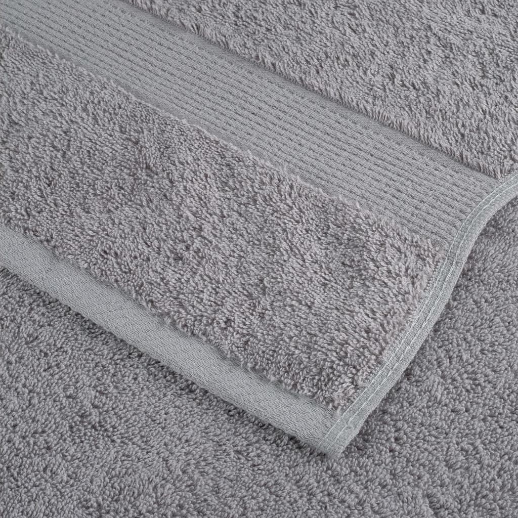 Handdoeken SOLUND 10 st 600 g/m² 100x200 cm grijs is nu te koop bij PeponiXL, paradijselijk wonen!